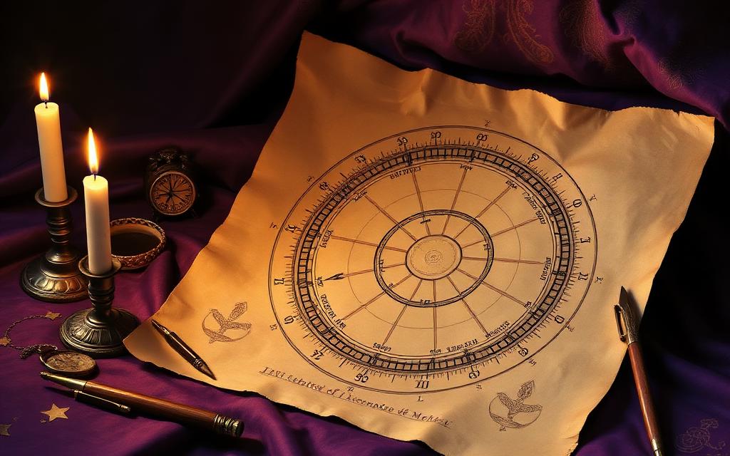 Ilustração de Interpretação de mapa astral