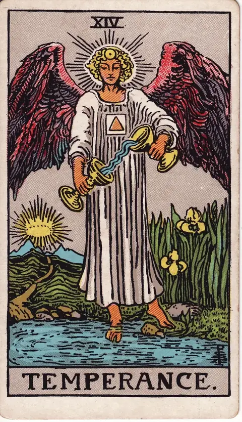 Carta de tarot A Temperança