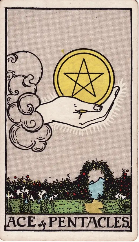 Carta de tarot Ás de Ouros