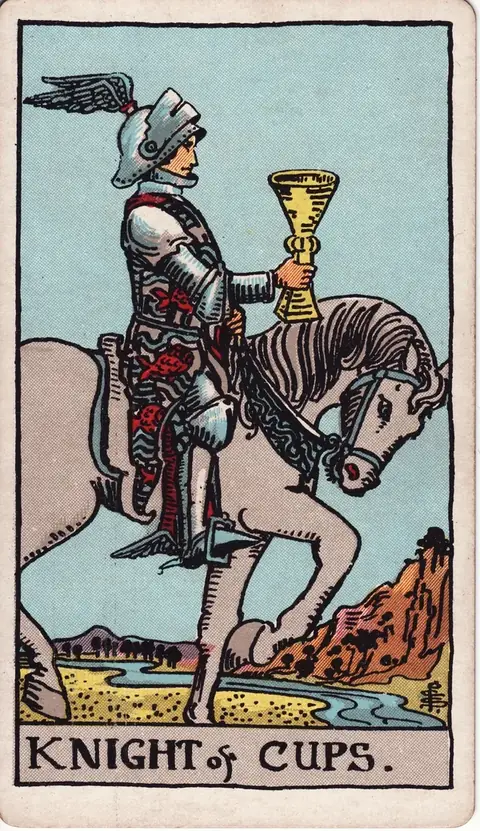 Carta de tarot Cavaleiro de Copas