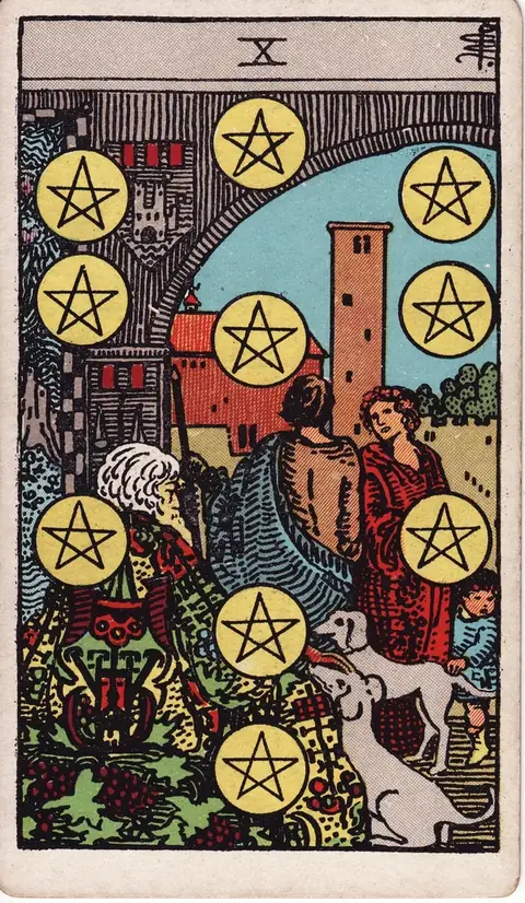 Carta de tarot Dez de Ouros