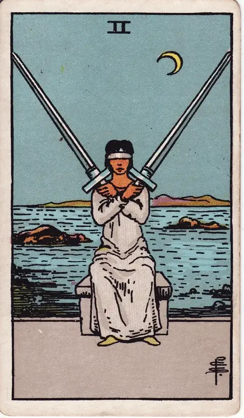 Carta de tarot Dois de Espadas
