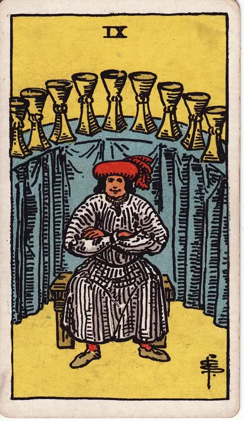 Carta de tarot Nove de Copas