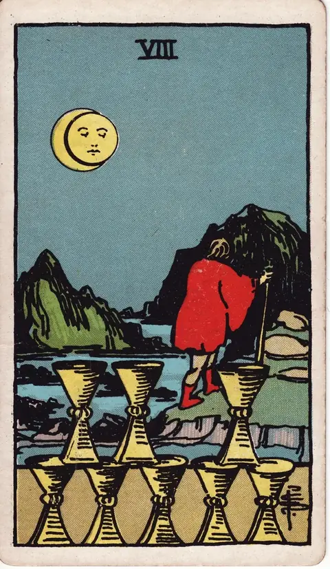 Carta de tarot Oito de Copas