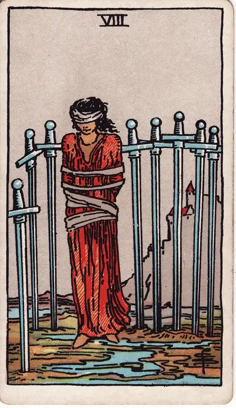 Carta de tarot Oito de Espadas