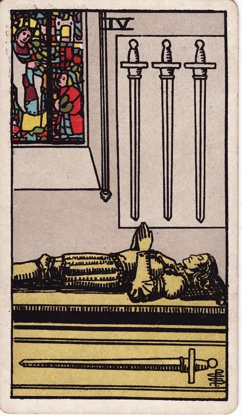 Carta de tarot Quatro de Espadas