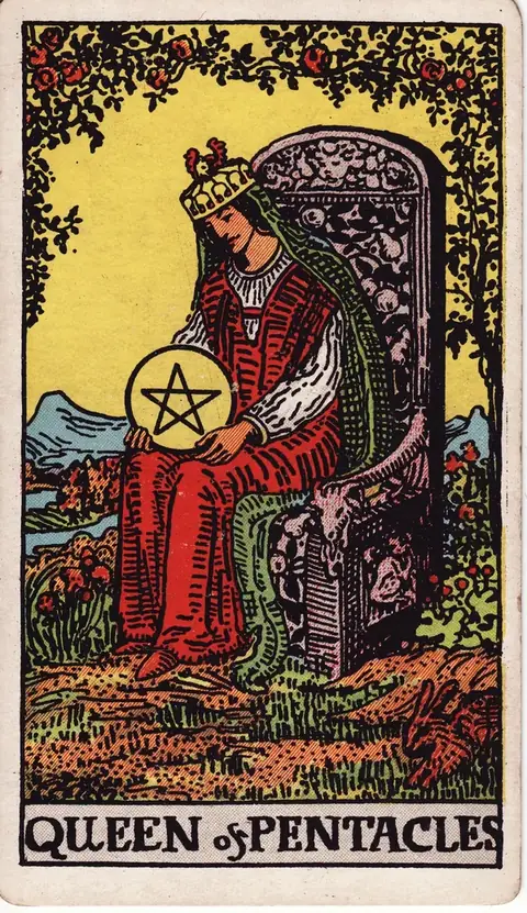 Carta de tarot Rainha de Ouros