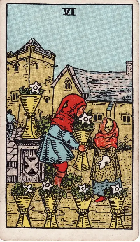 Carta de tarot Seis de Copas