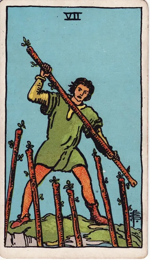 Carta de tarot Sete de Paus